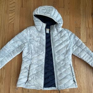 Lole white snow camo puffer jacket
